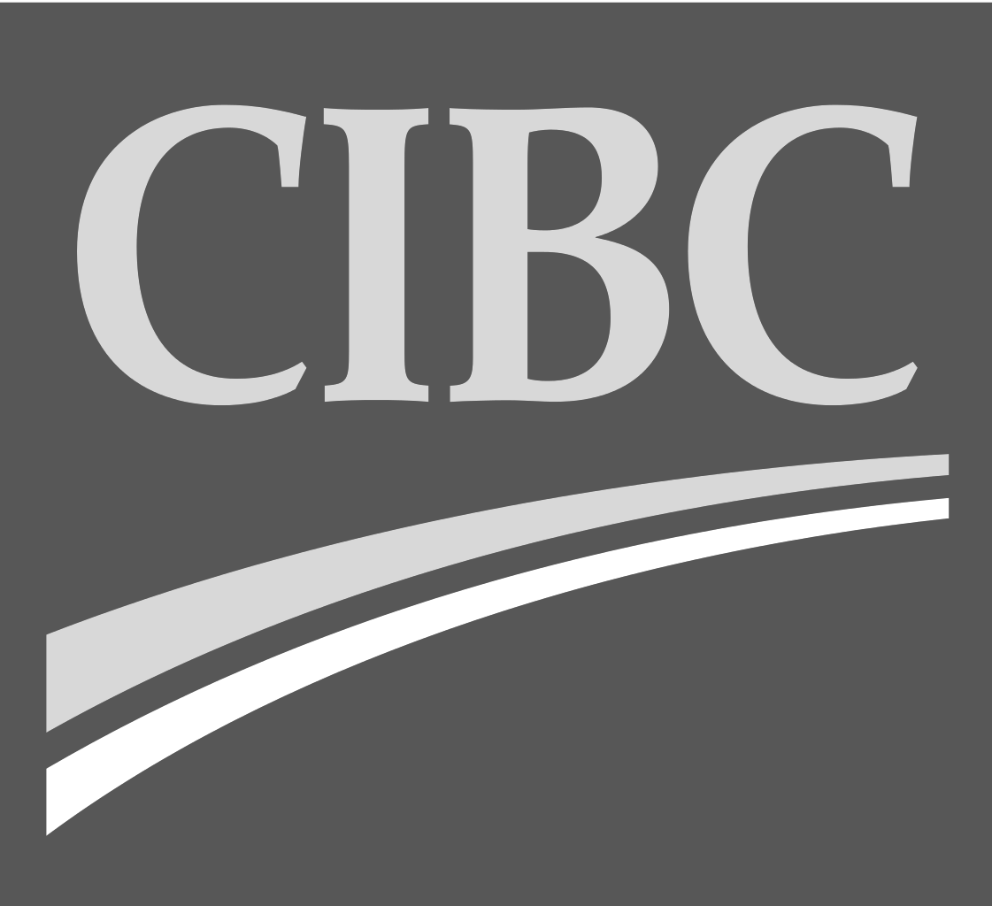 black and white cibc logo