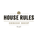 house rules design shop logo on transparent background
